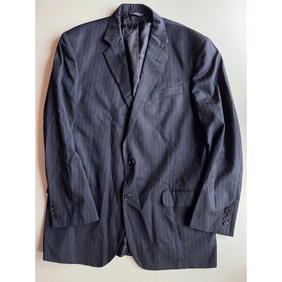 BROOKS BROTHERS 1818 Madison Navy Blue Pinstripe Wool Suit, Size 45L/40W - Picture 5 of 16